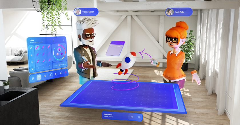 Microsoft entra al metaverso con espacio virtual de avatares 3D para reuniones en Teams